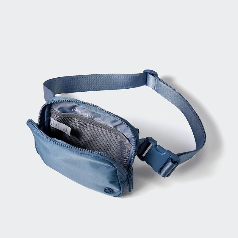 Pander Two Way Zipper Fanny Pack Nylon Everywhere Belt Bag for Women, Water Repellent Waist Packs, Crossbody Bags with Adjustable Strap (Indigo Blue). - Image 5